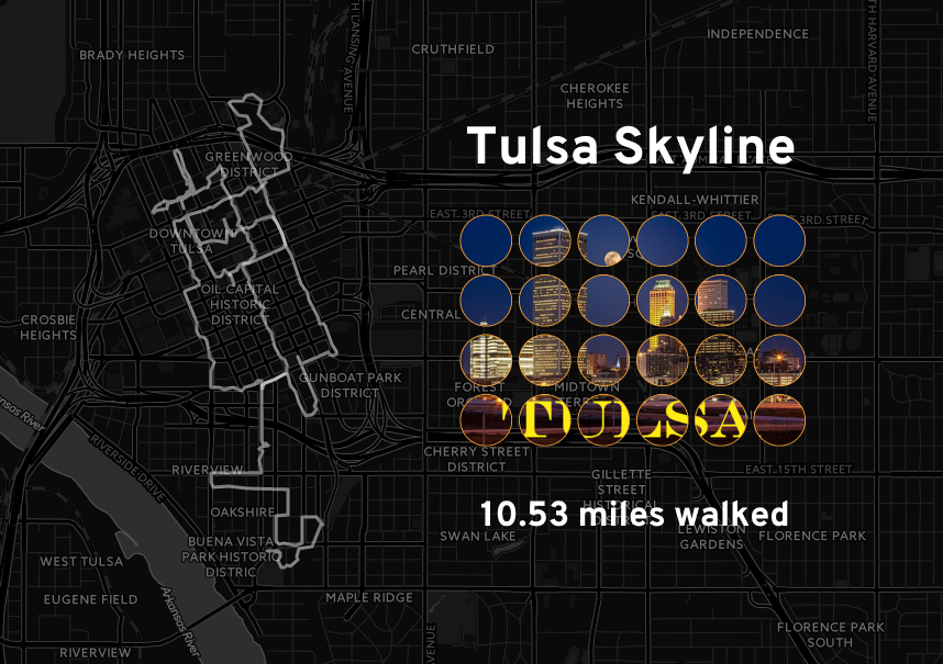 Map of Tulsa Skyline Ingress Missions